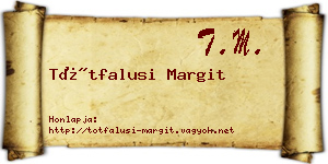 Tótfalusi Margit névjegykártya